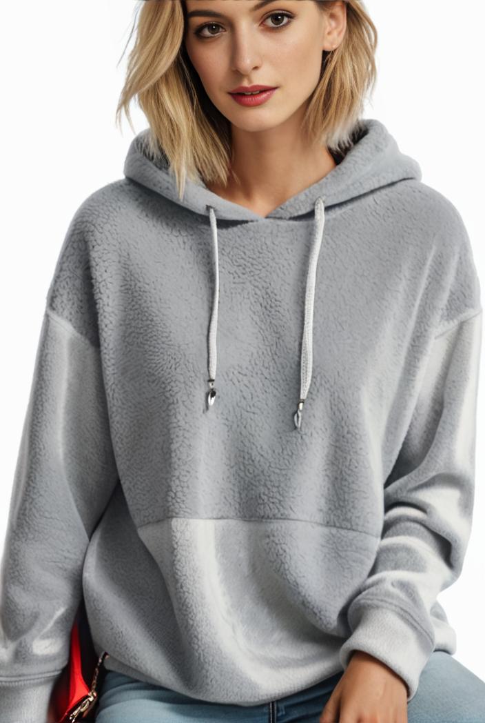 plus size casual hoodie women s plus solid ribbed long sleeve slight stretch hoodie drawstring sweatshirt 123904