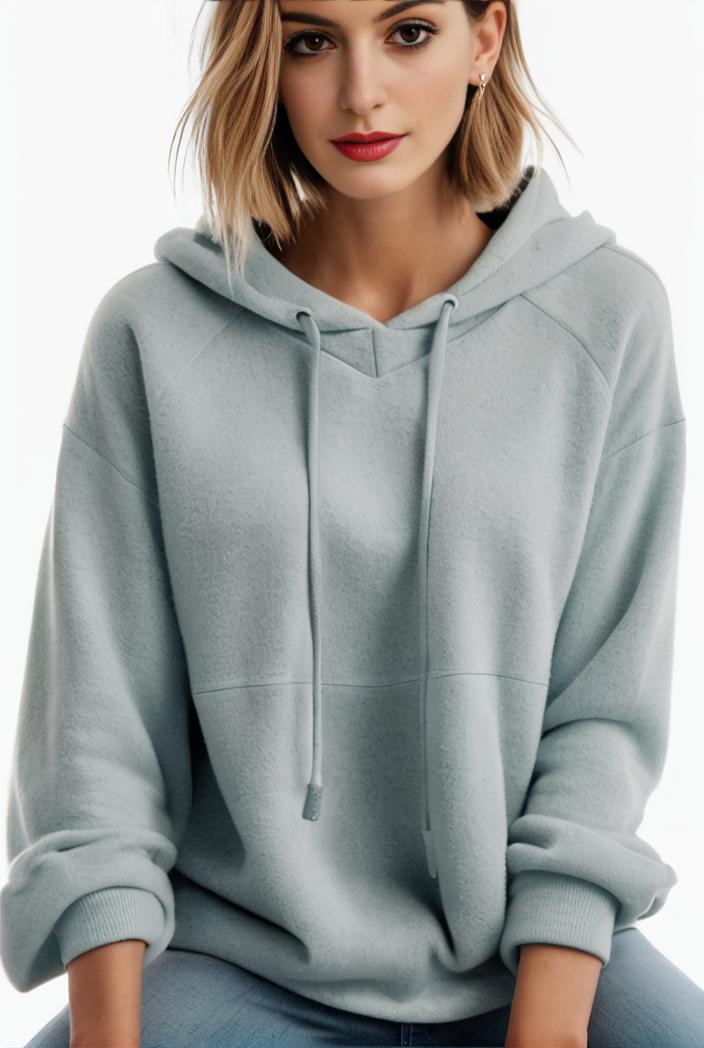 plus size casual hoodie women s plus solid ribbed long sleeve slight stretch hoodie drawstring sweatshirt 123911