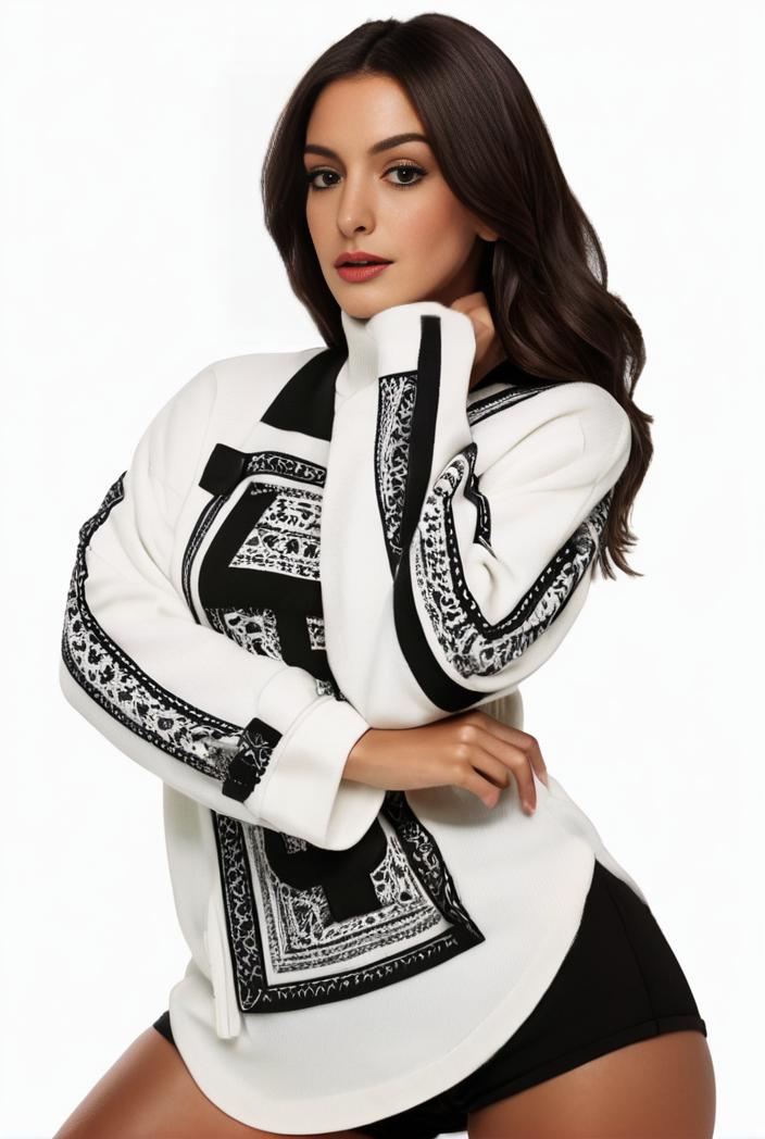 plus size casual sweatshirt women s plus graphic letter print long sleeve round neck slight stretch sweatshirt 123955