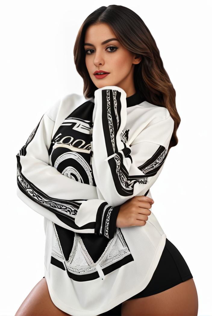 plus size casual sweatshirt women s plus graphic letter print long sleeve round neck slight stretch sweatshirt 123959