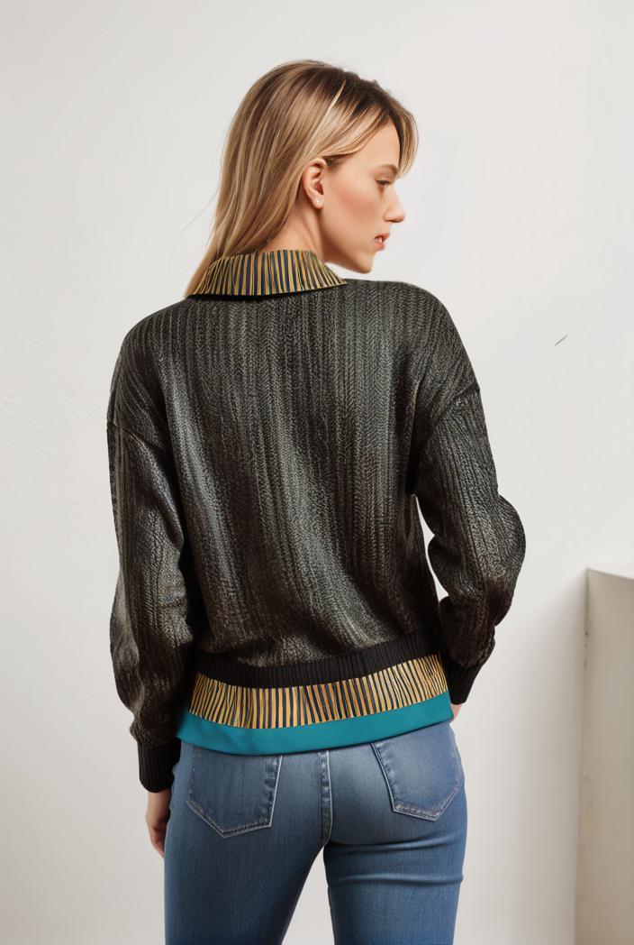 sequin bomber jacket with zipper closure and long sleeves stylish women s outerwear 121590