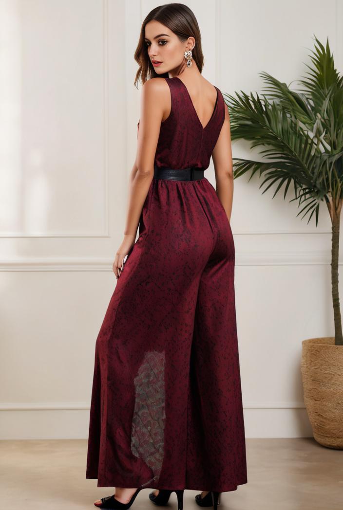 plus size shiny v neck side slit formal evening dress 126222