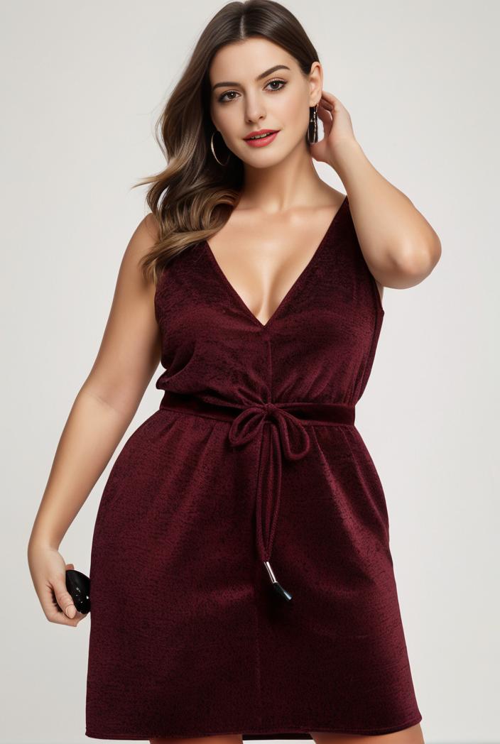 plus size shiny v neck side slit formal evening dress 126226