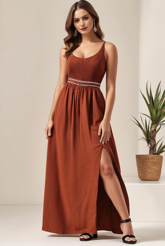 plus size shiny v neck side slit formal evening dress 126319