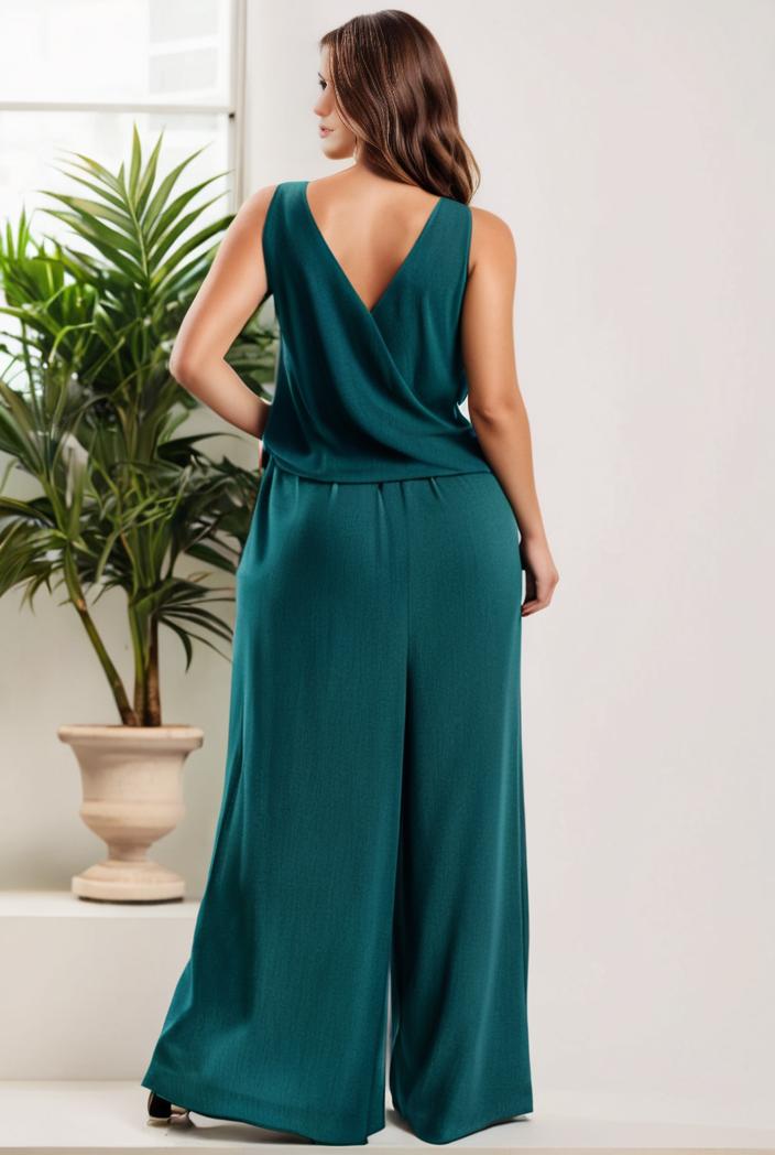 plus size shiny v neck side slit formal evening dress 126363