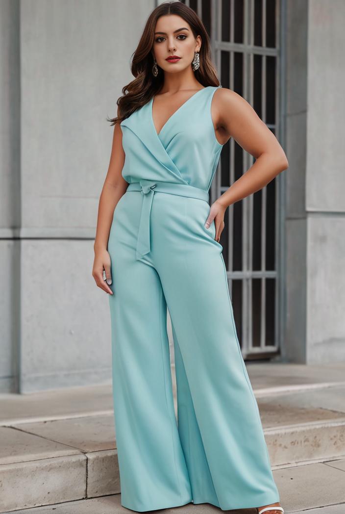 plus size shiny v neck side slit formal evening dress 126387