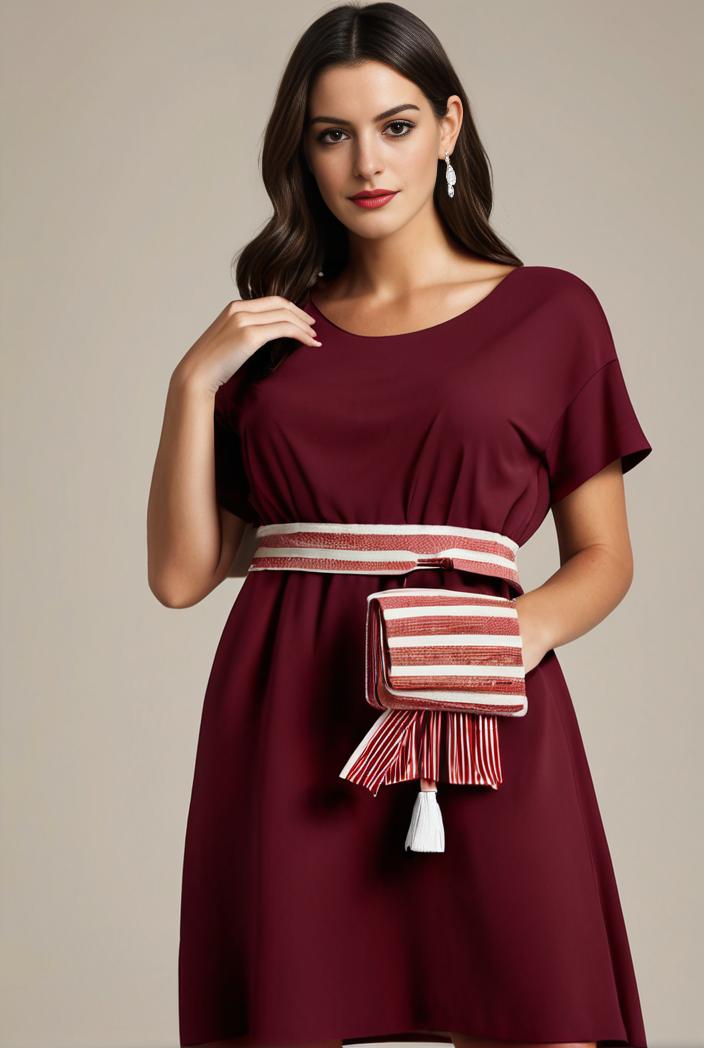 plus size simple chiffon pleated a line round neckline bridesmaid dress 126464