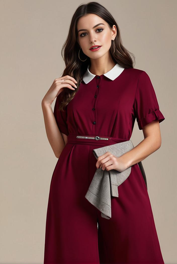 plus size simple chiffon pleated a line round neckline bridesmaid dress 126468