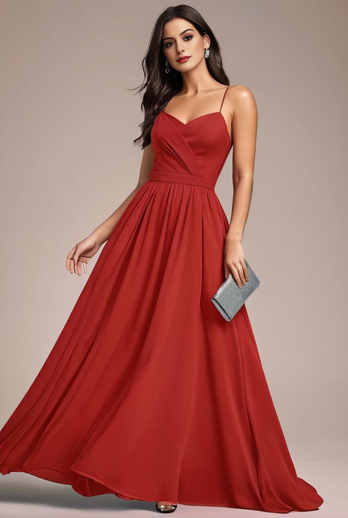 convertible chiffon lace open back spaghetti straps bridesmaid dress 134905