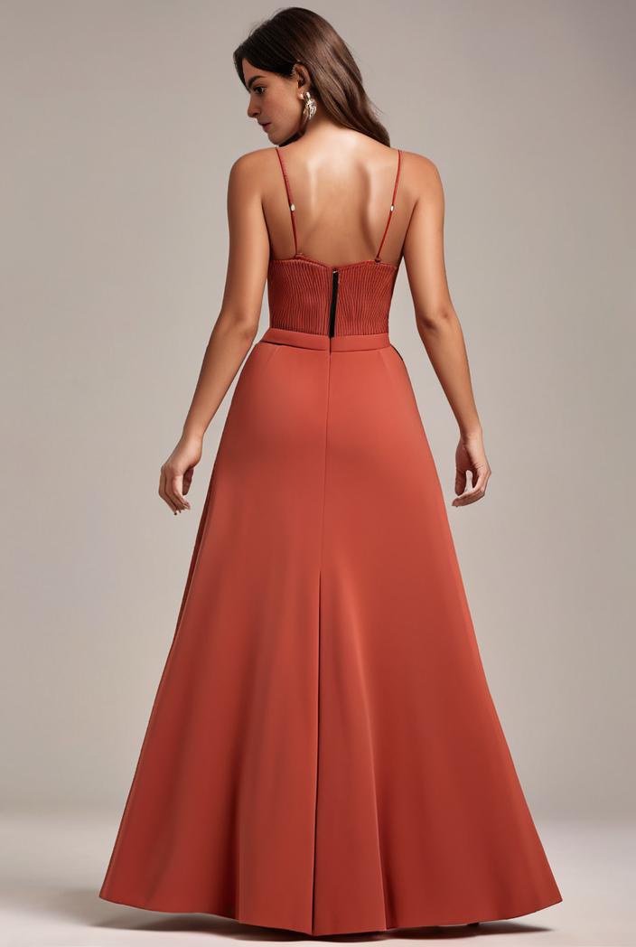 convertible chiffon lace open back spaghetti straps bridesmaid dress 134909