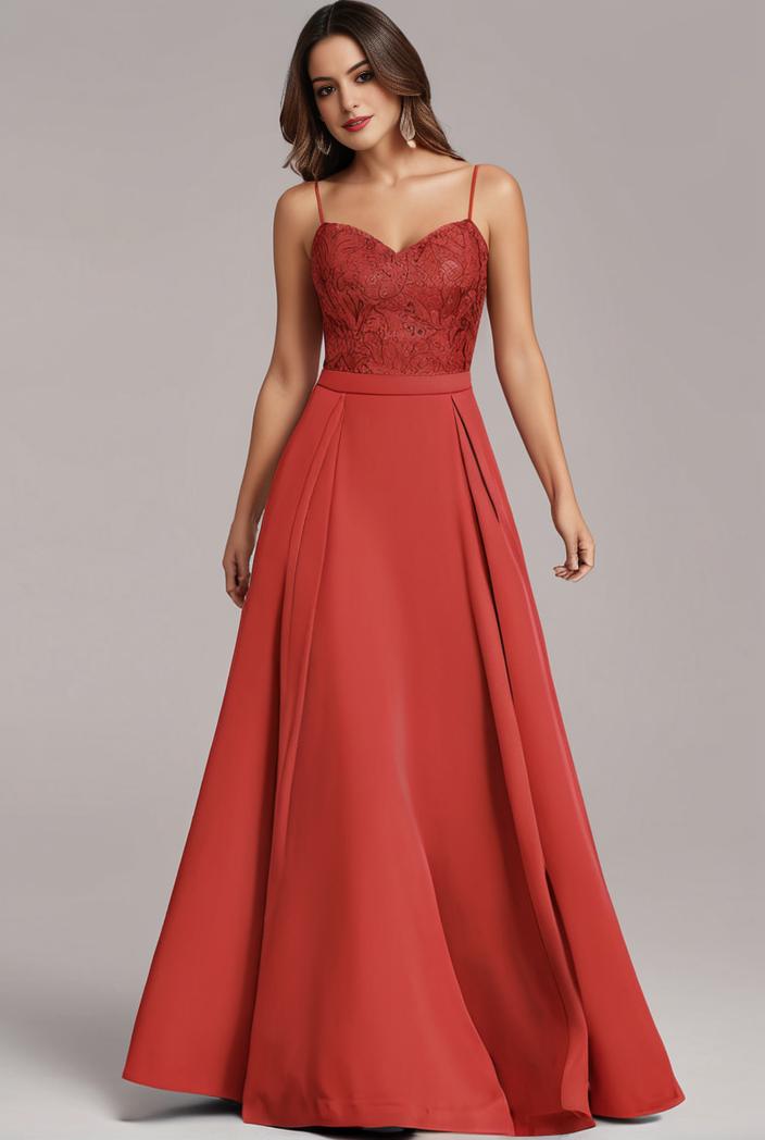 convertible chiffon lace open back spaghetti straps bridesmaid dress 134915