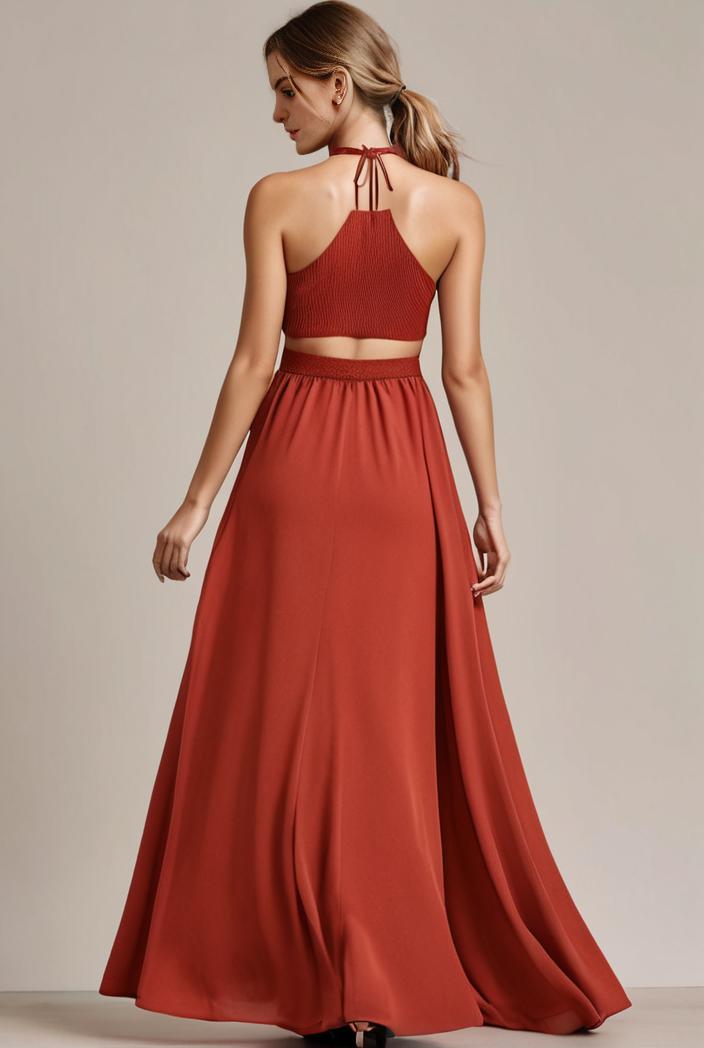 convertible chiffon lace open back spaghetti straps bridesmaid dress 134917