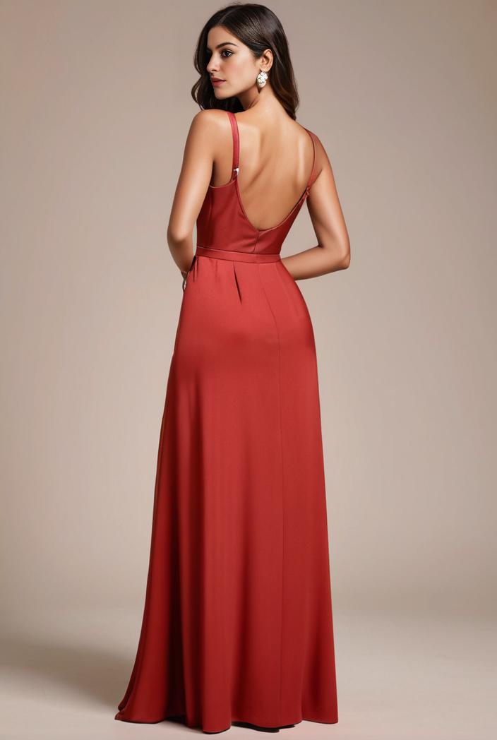 convertible chiffon lace open back spaghetti straps bridesmaid dress 134937