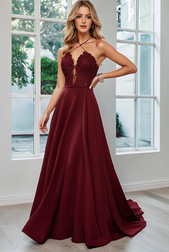 convertible chiffon lace open back spaghetti straps bridesmaid dress 134969