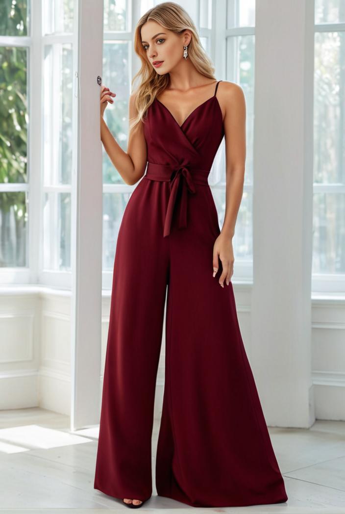 convertible chiffon lace open back spaghetti straps bridesmaid dress 134975