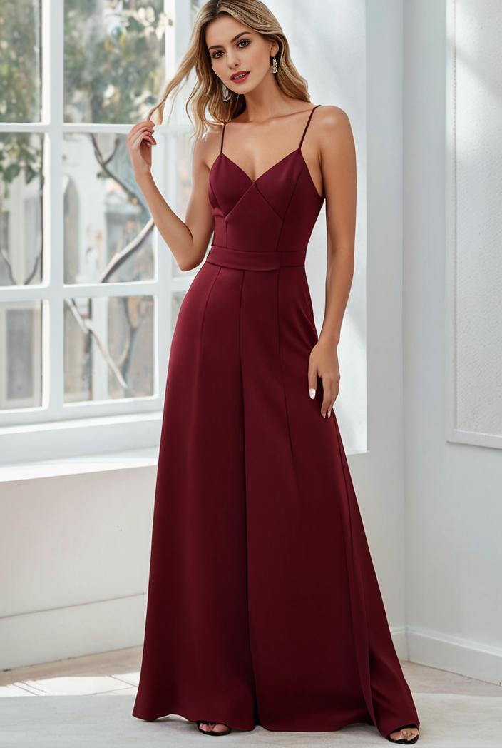 convertible chiffon lace open back spaghetti straps bridesmaid dress 134976