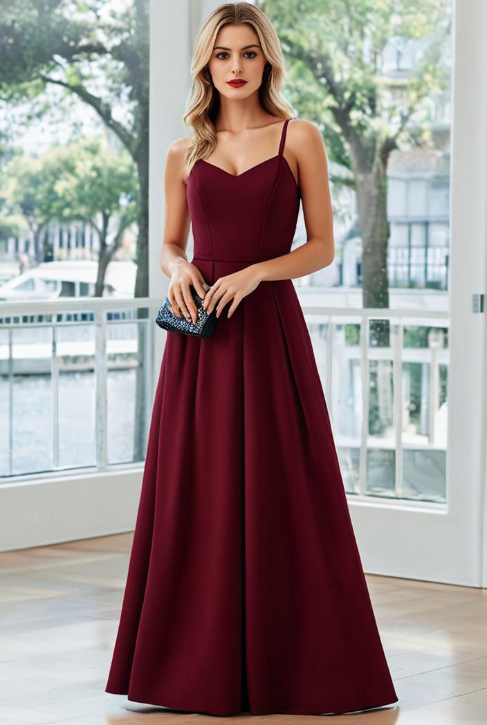 convertible chiffon lace open back spaghetti straps bridesmaid dress 134982