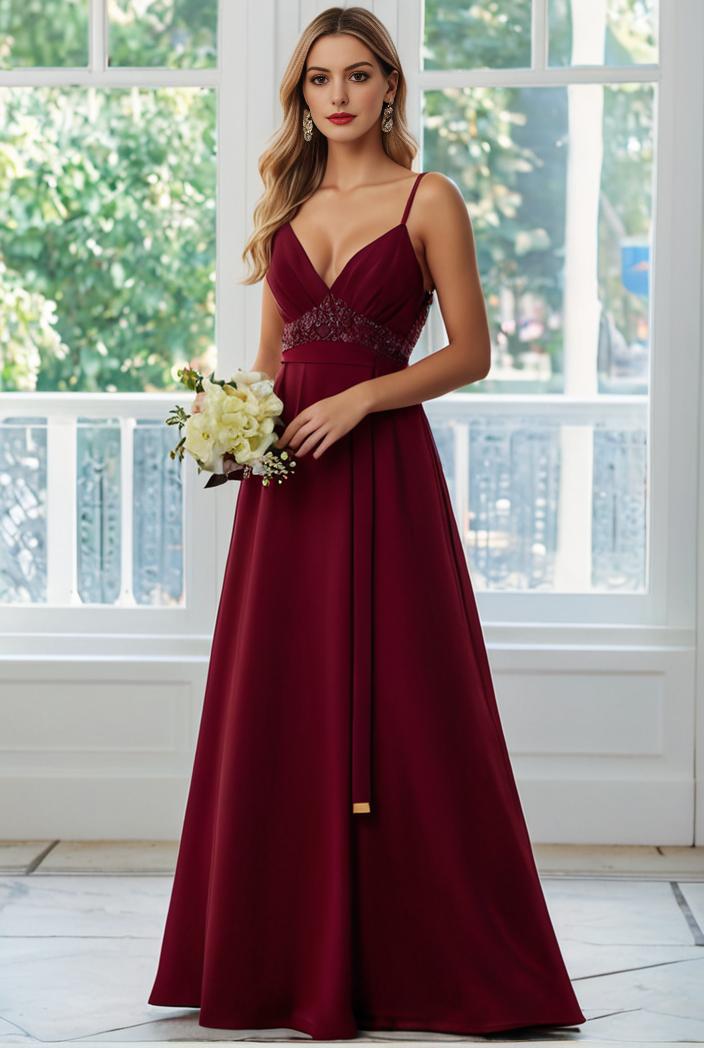 convertible chiffon lace open back spaghetti straps bridesmaid dress 134985