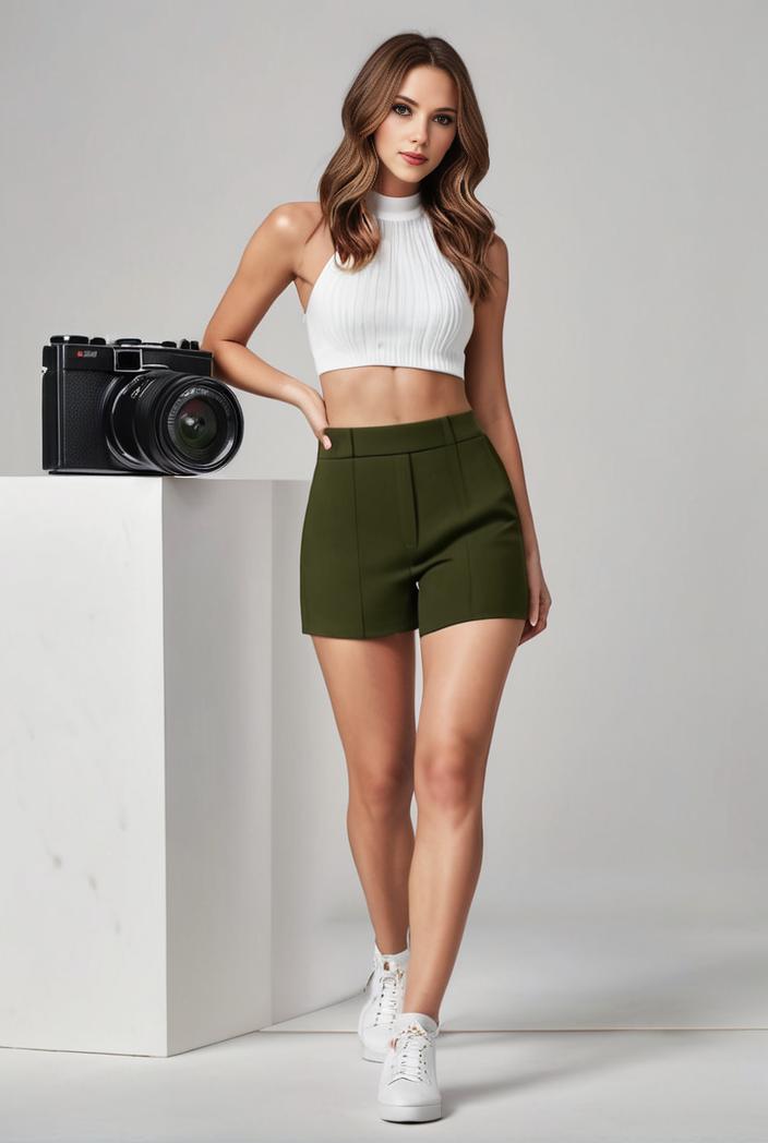 y2k kpop style denim skirt with double button closure and flap pockets 133023
