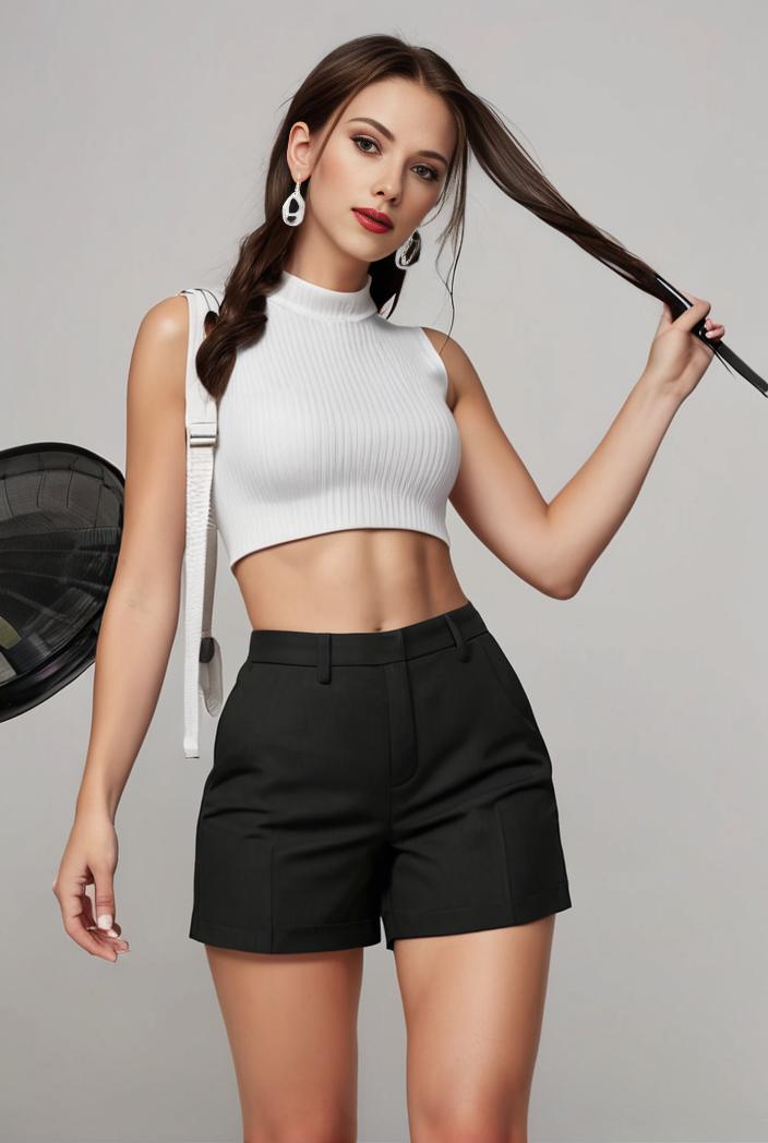 y2k kpop style denim skirt with double button closure and flap pockets 133055
