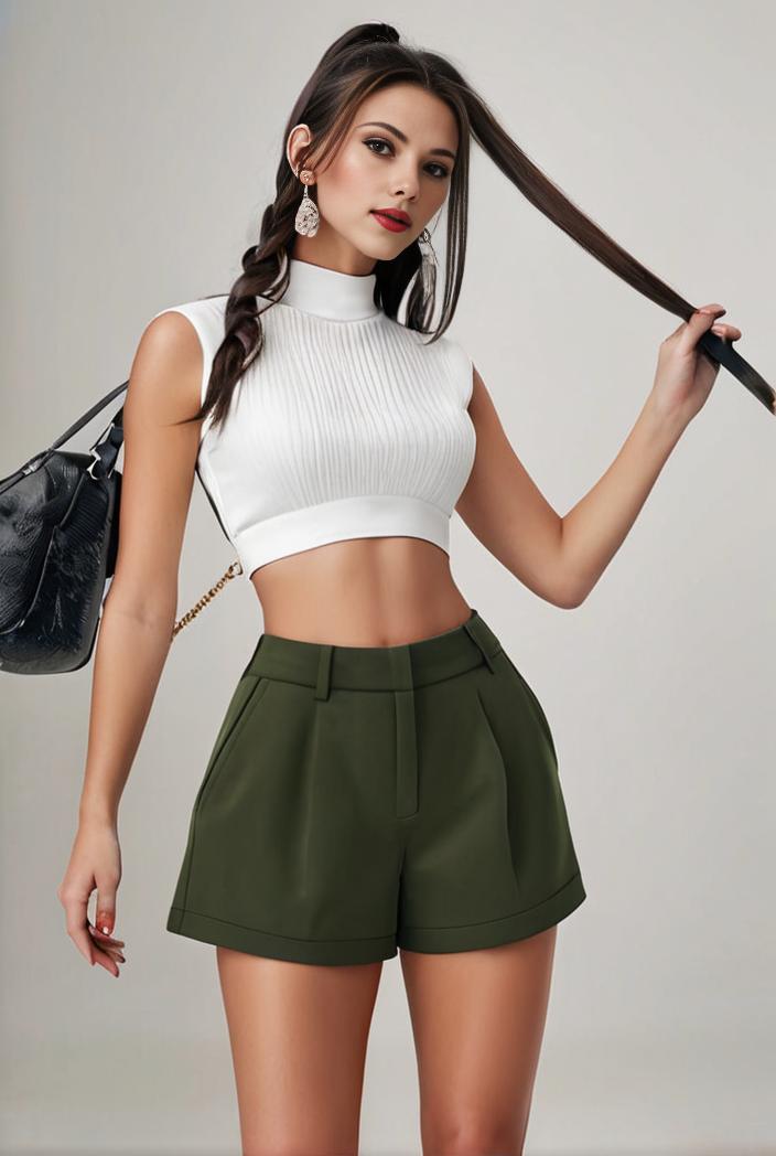 y2k kpop style denim skirt with double button closure and flap pockets 133074