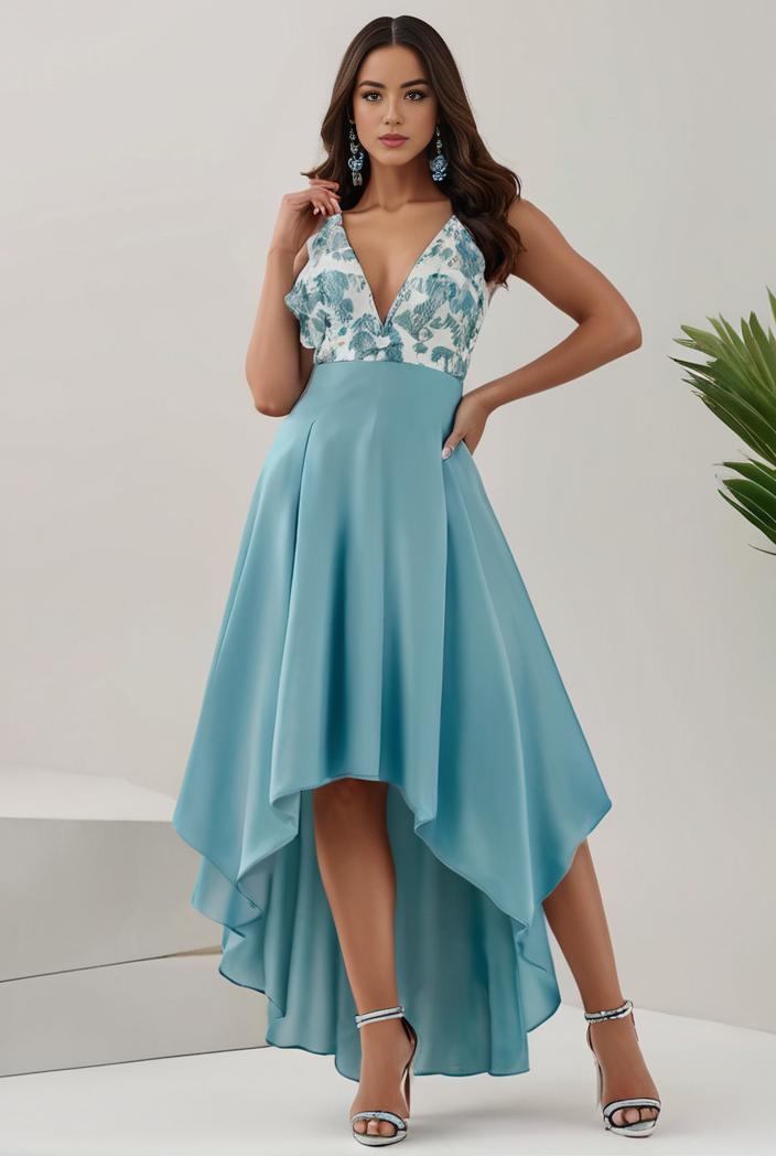 plus size sequin high low deep v neck tulle evening dresses 102030