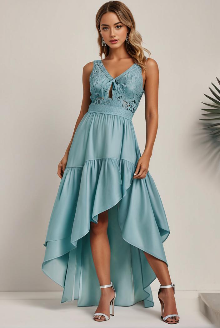 plus size sequin high low deep v neck tulle evening dresses 102042