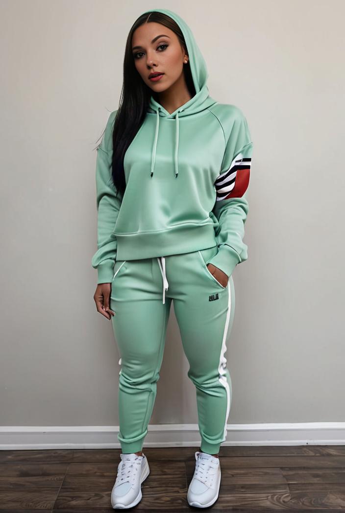 casual drawstring pants and hoodie combo set for women 136850
