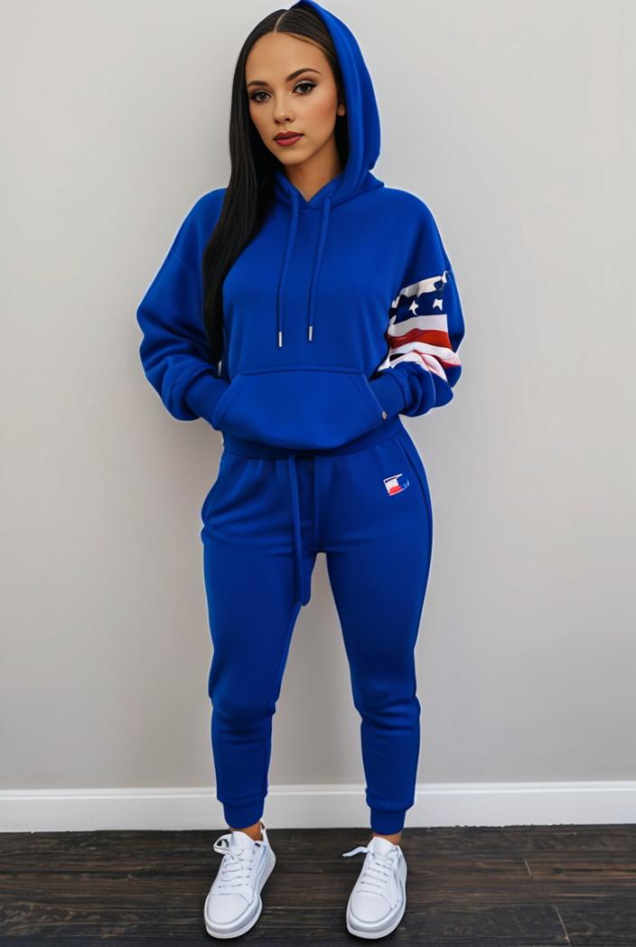 casual drawstring pants and hoodie combo set for women 136851