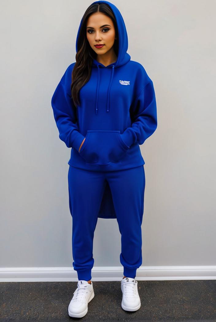 casual drawstring pants and hoodie combo set for women 136856