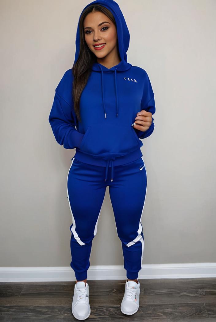 casual drawstring pants and hoodie combo set for women 136855