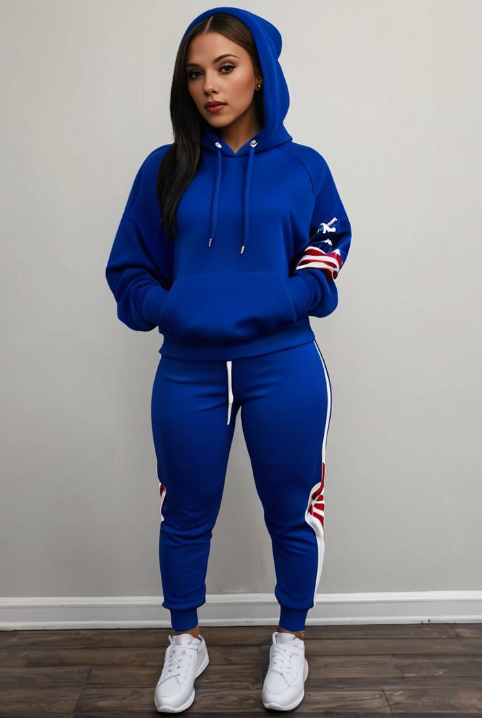 casual drawstring pants and hoodie combo set for women 136858