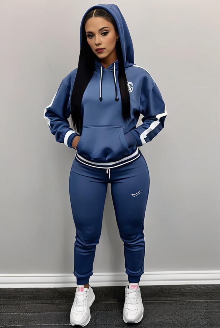 casual drawstring pants and hoodie combo set for women 136861