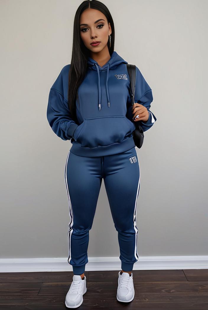 casual drawstring pants and hoodie combo set for women 136864