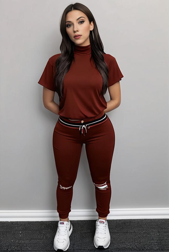 casual drawstring pants and hoodie combo set for women 136877