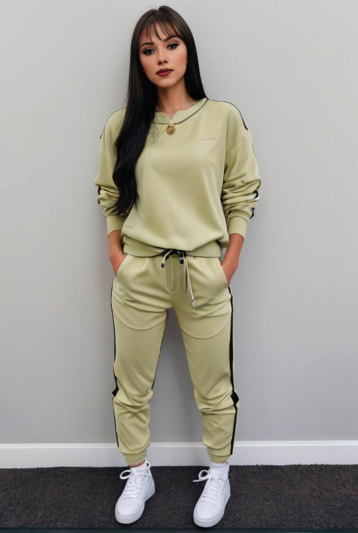 casual drawstring pants and hoodie combo set for women 136899