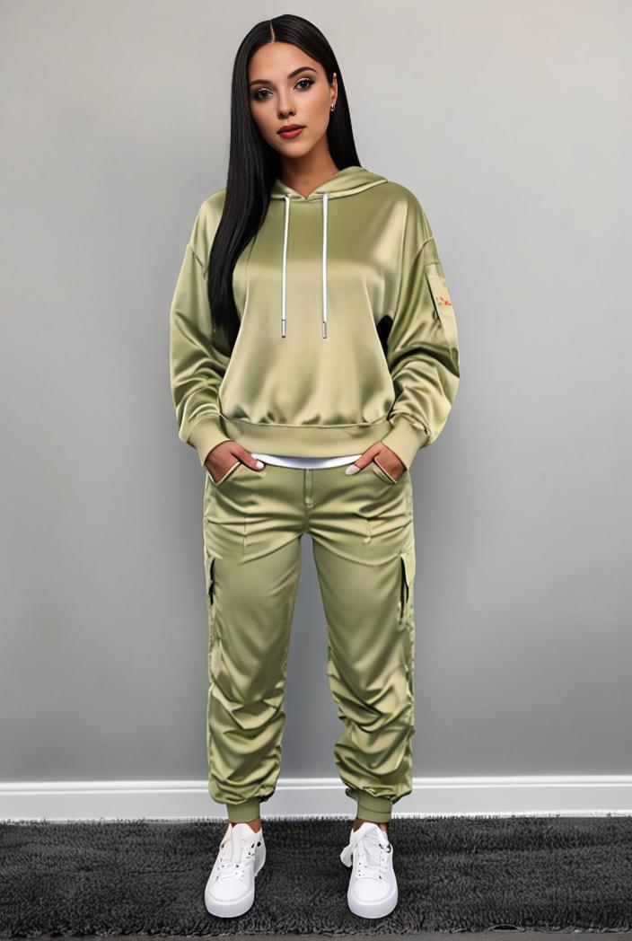 casual drawstring pants and hoodie combo set for women 136900
