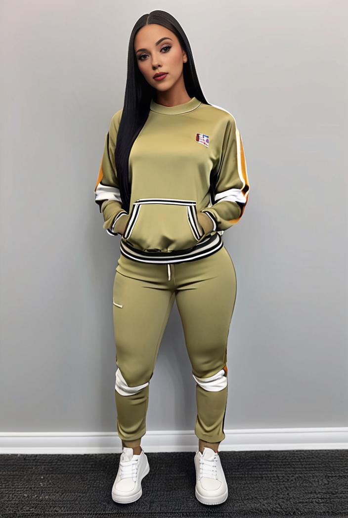 casual drawstring pants and hoodie combo set for women 136901