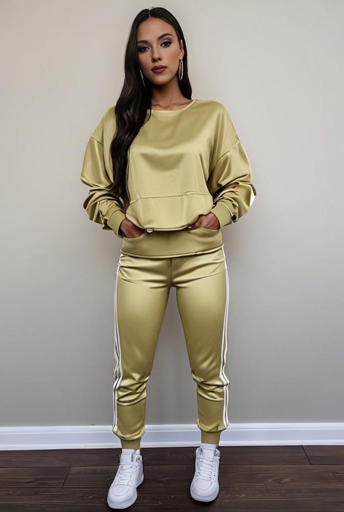 casual drawstring pants and hoodie combo set for women 136902