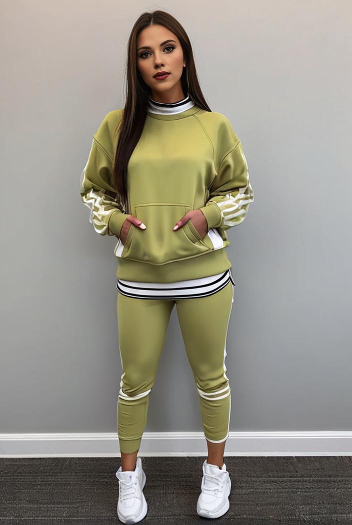 casual drawstring pants and hoodie combo set for women 136905