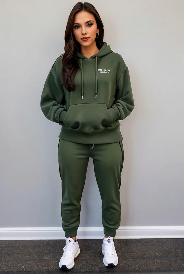 casual drawstring pants and hoodie combo set for women 136919
