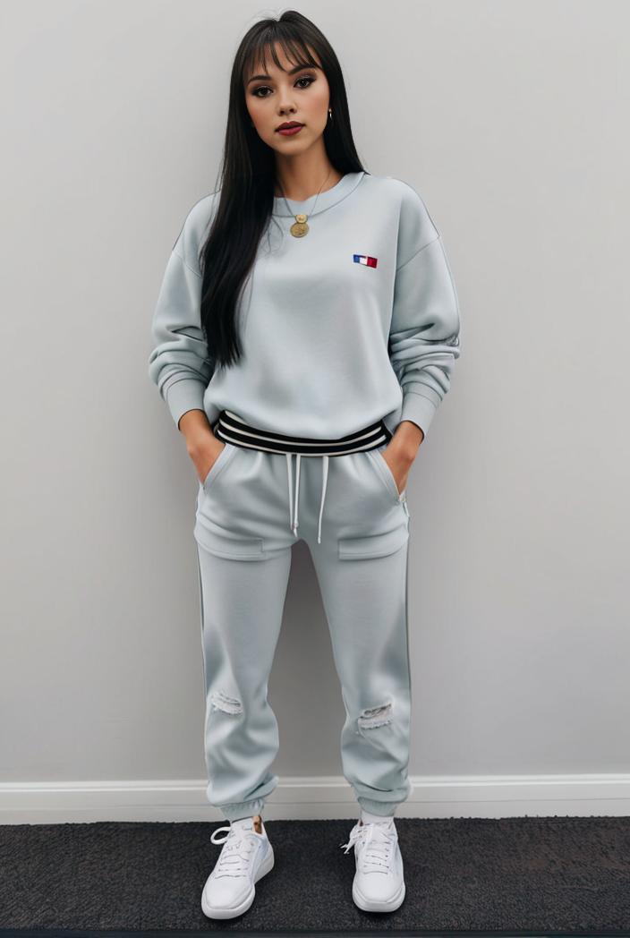 casual drawstring pants and hoodie combo set for women 136923