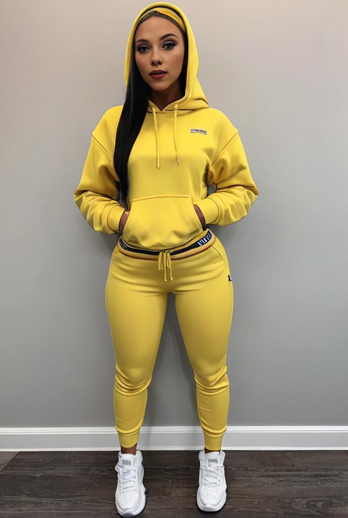 casual drawstring pants and hoodie combo set for women 136953