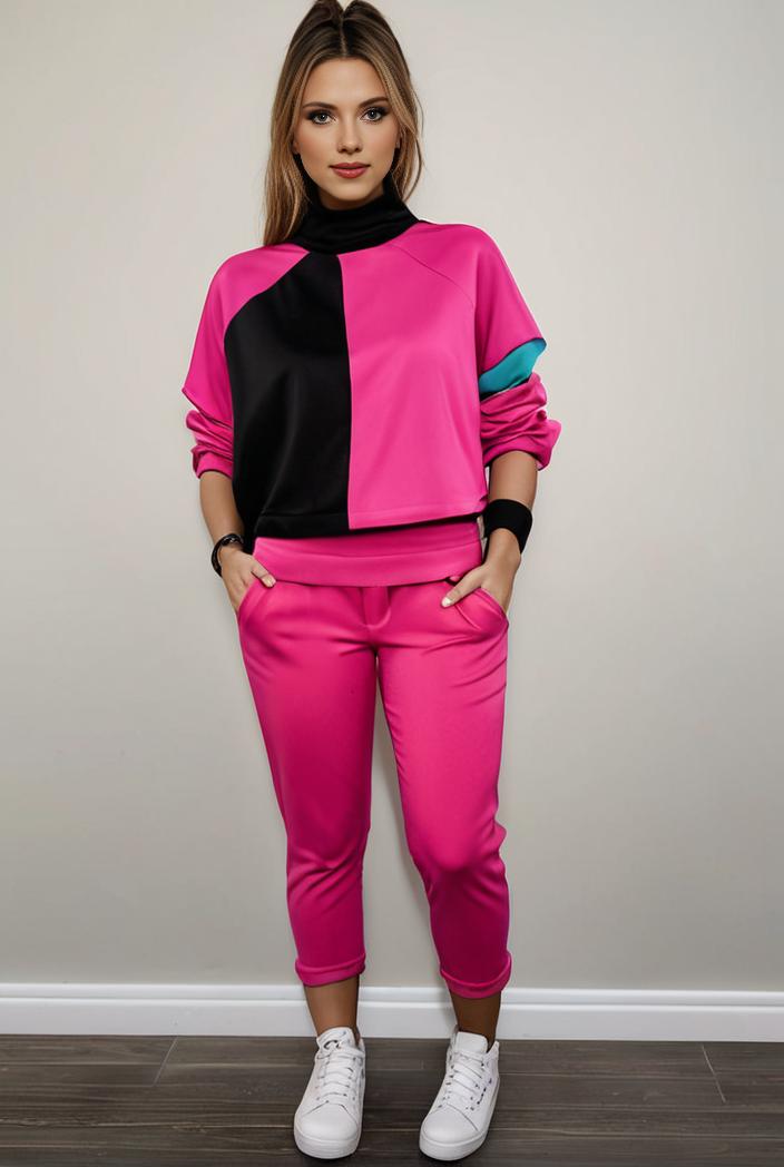 casual drawstring pants and hoodie combo set for women 136958