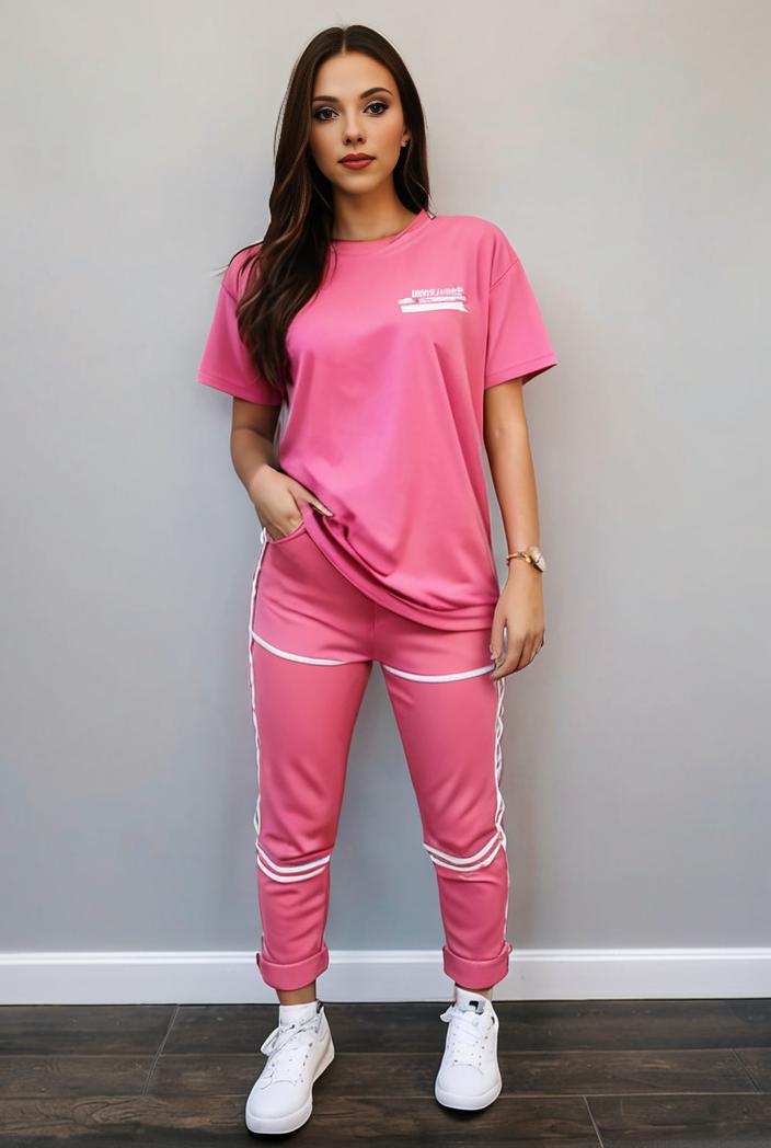 casual drawstring pants and hoodie combo set for women 136967