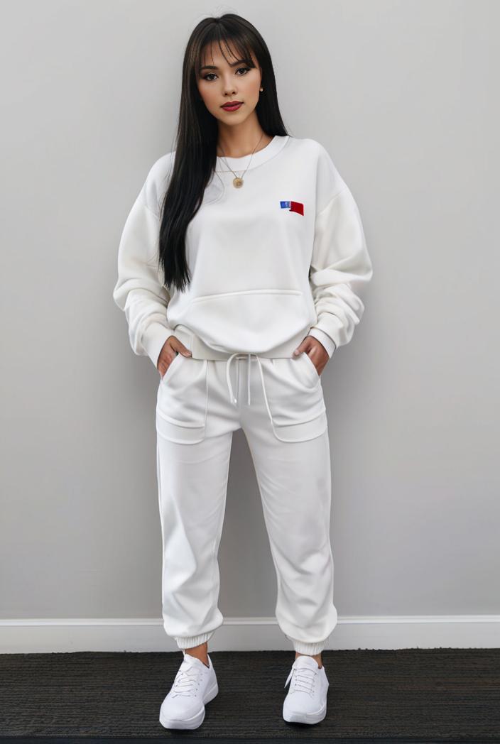 casual drawstring pants and hoodie combo set for women 136979