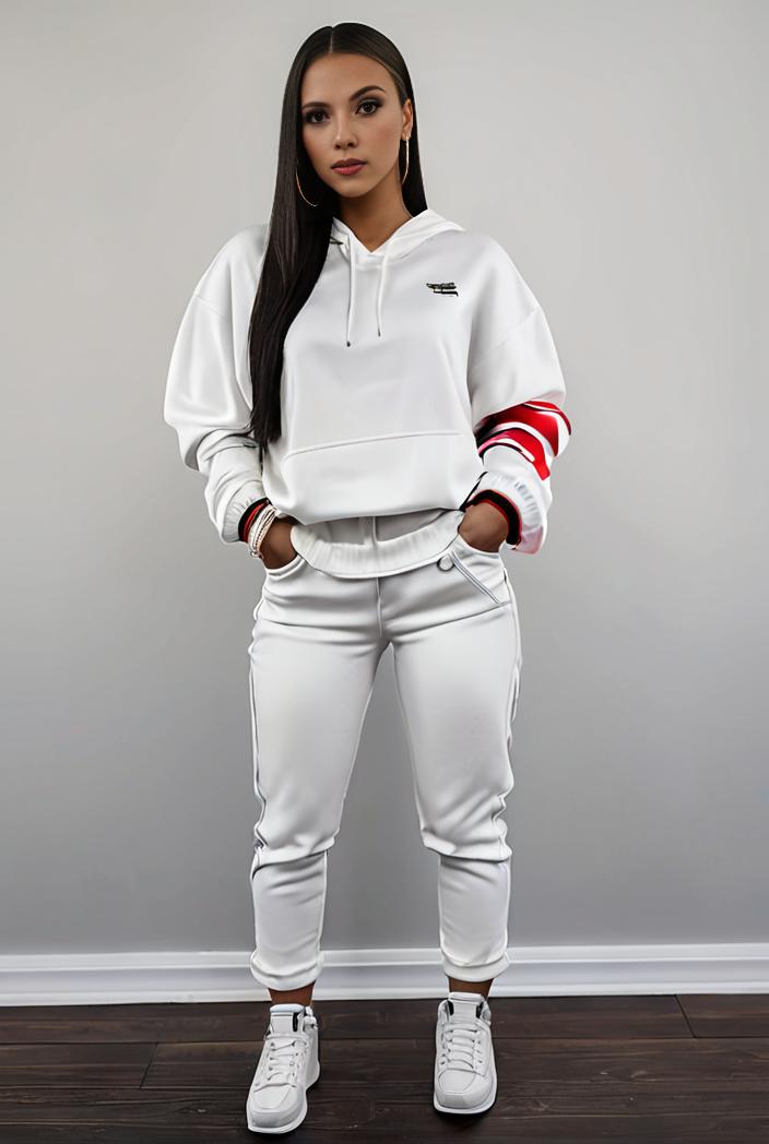 casual drawstring pants and hoodie combo set for women 136982