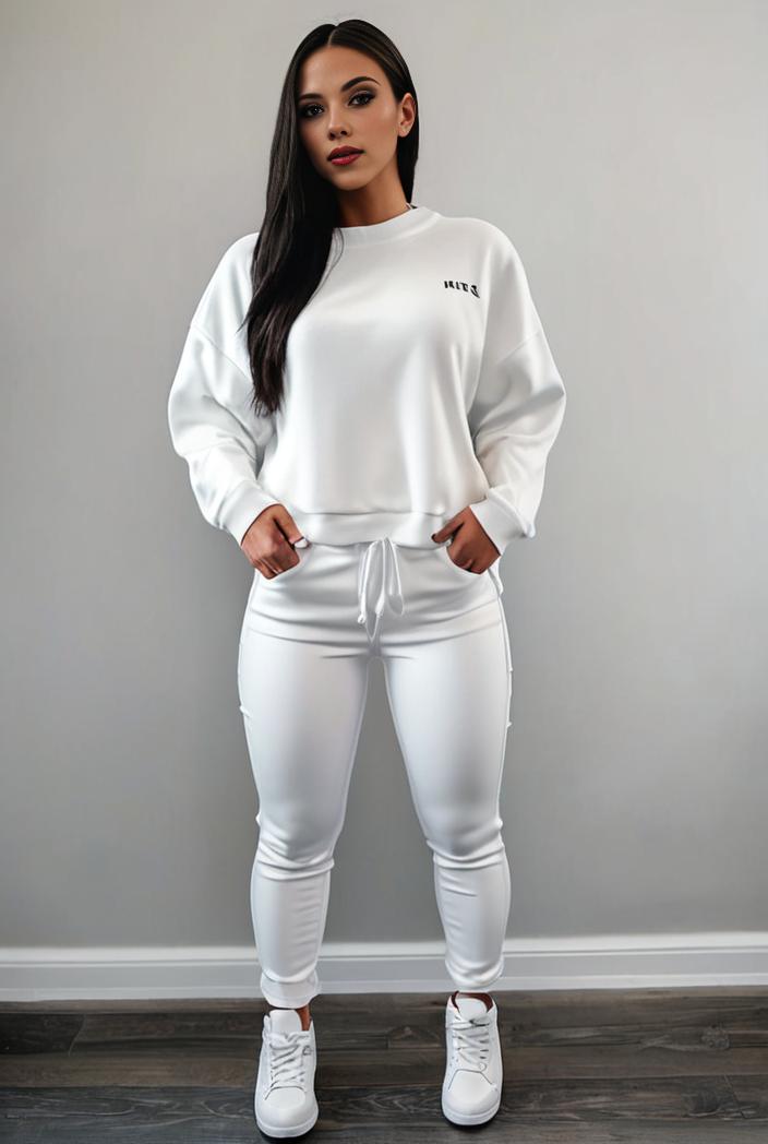 casual drawstring pants and hoodie combo set for women 136985