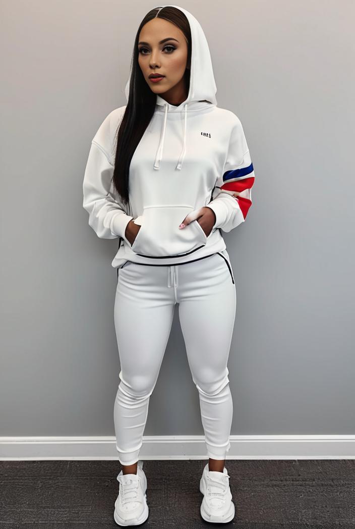 casual drawstring pants and hoodie combo set for women 136984