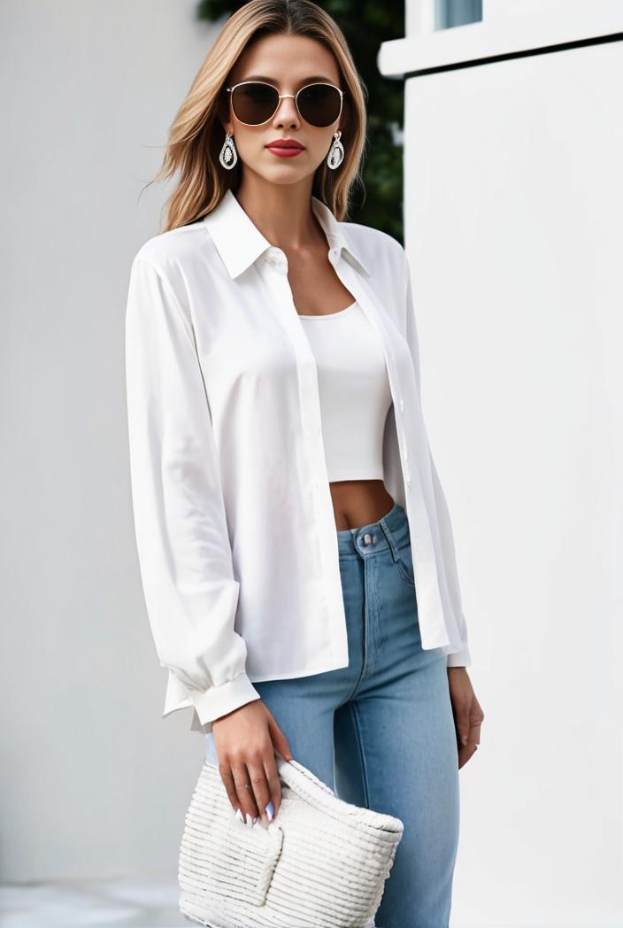 chic open front blazer with stylish pockets for women 138512